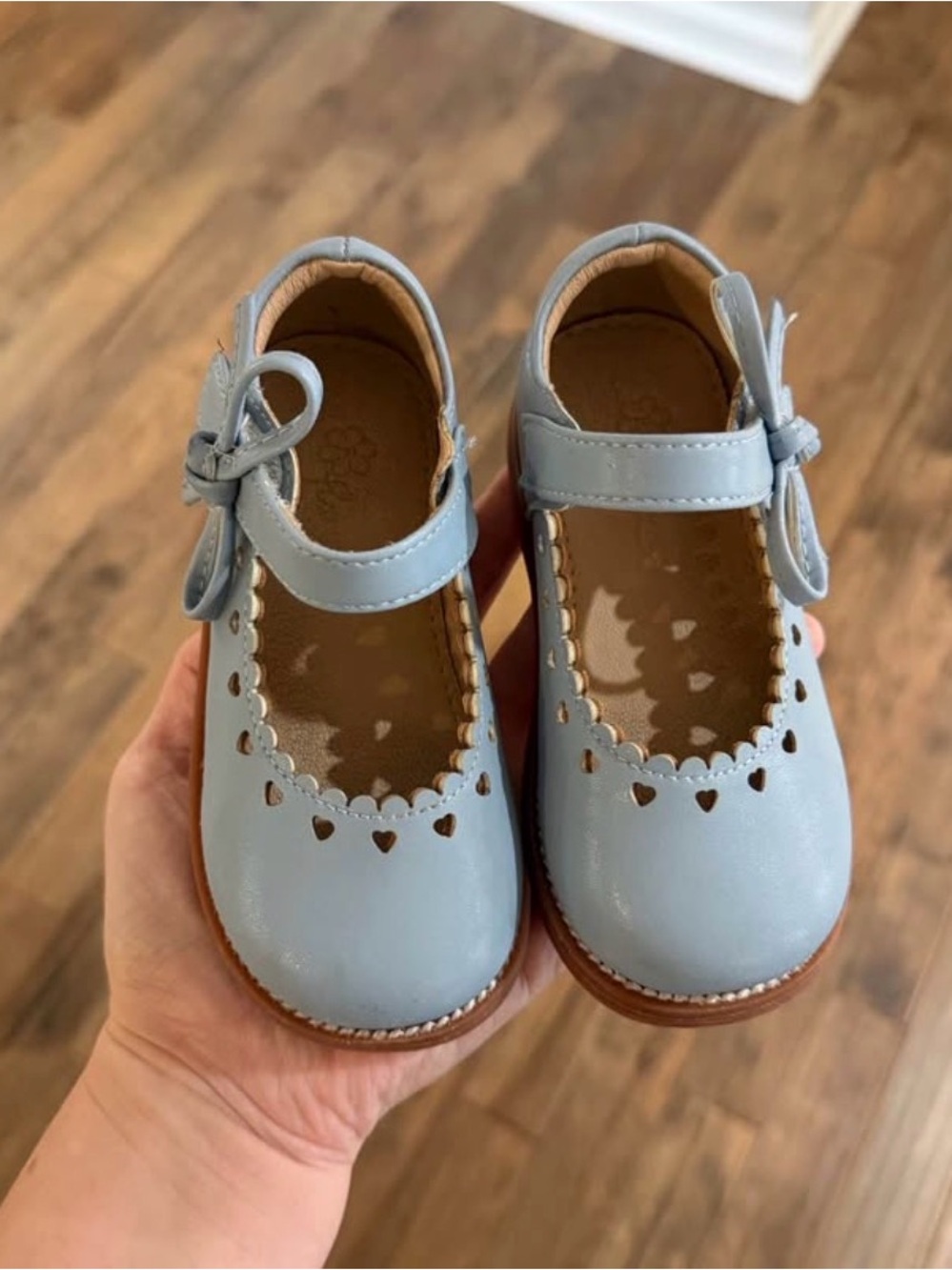 Girls Light Blue Mary Jane Dress Shoes